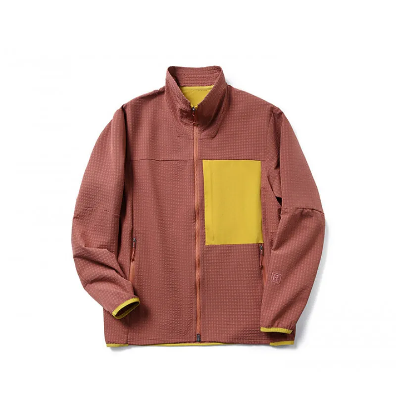 2026 Outdoor Cycling, Sports, Hiking, Fishing, Checkered Men's Fashionable Solid Color Versatile Casual Stand-up Collar Jacket