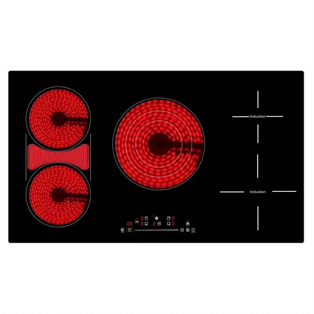 Kitchen Appliances Counter Top 5 Burner Built in Induction Hybrid Hob Electric Cooktop Stove