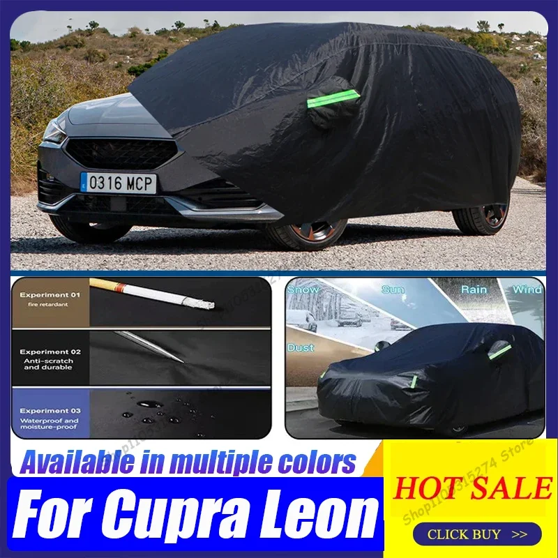 

For 2020-2025 Cupra Leon car cover waterproof outdoor sun protection rain and snow scratch resistant black car cover