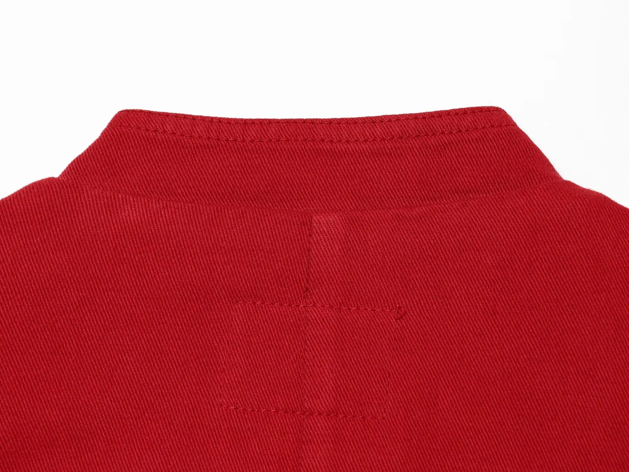 KONDALA Vintage Streetwear Einfarbige Frühlingsjacke für Damen Rot Mode 2026 Doppelreihige High-Street-Chic Kurze Damenjacke – Detail 11