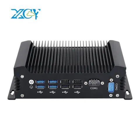 XCY Fanless IoT Industrial Mini PC Intel Core i5-1335U 2x COM RS232 2x LAN 8x USB WiFi SIM 4G LTE Windows 10/11 Linux PXE WOL