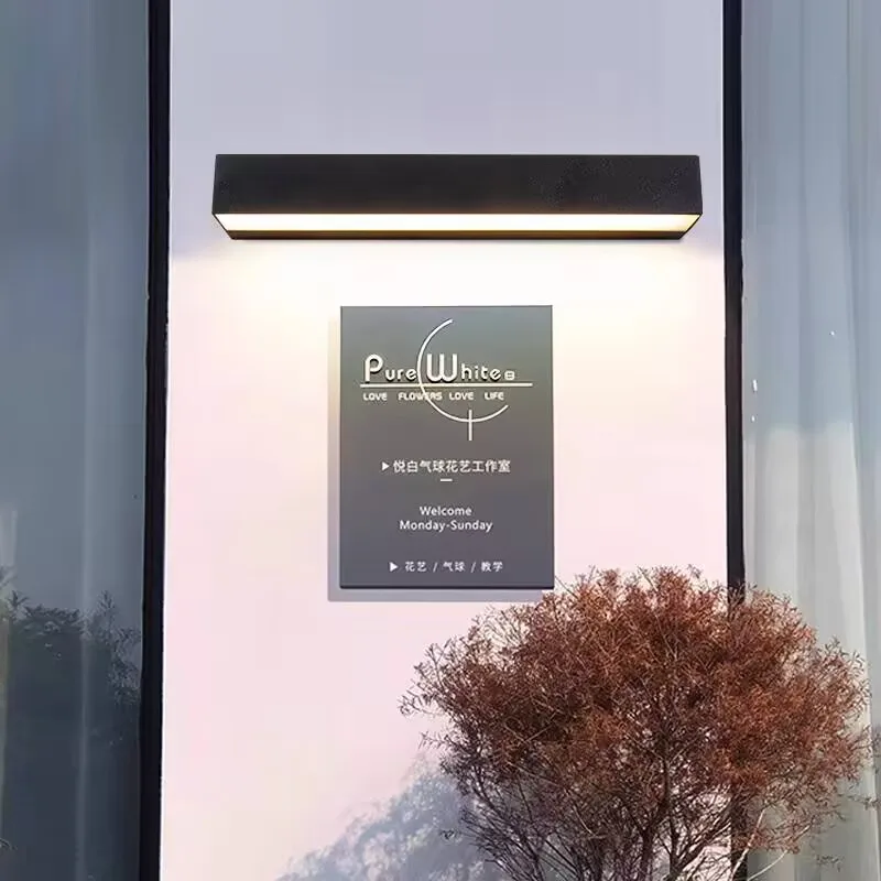 LED في الهواء الطلق الجدار الخفيفة IP65 الألومنيوم تجهيزات الإضاءة مقاوم للماء لشرفة الشرفة ساحة حديقة بوابة مصابيح إضاءة ديكوريّة المنزل