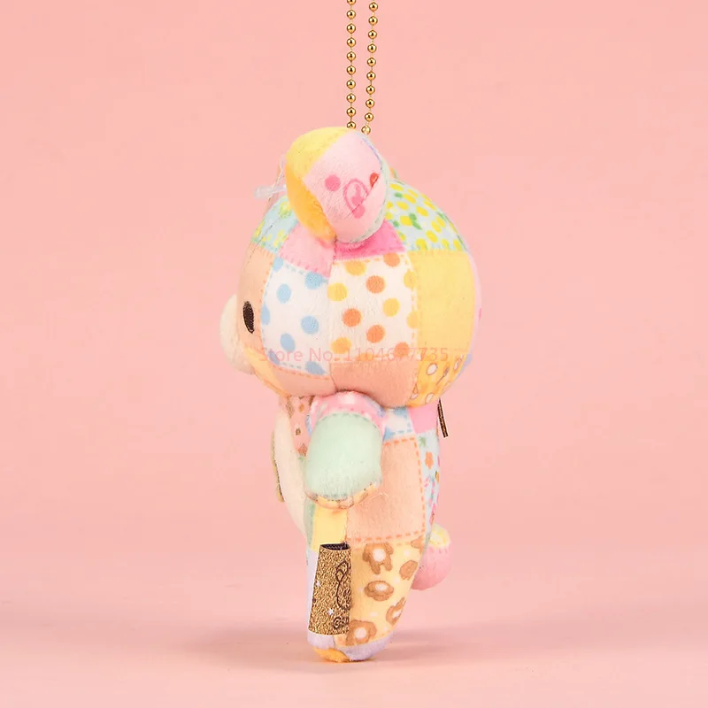 Kawaii Rilakkuma Mini pluszowa lalka Relax niedźwiedź pluszowy brelok wypchana torba wisiorek Kawaii prezent wysokiej jakości