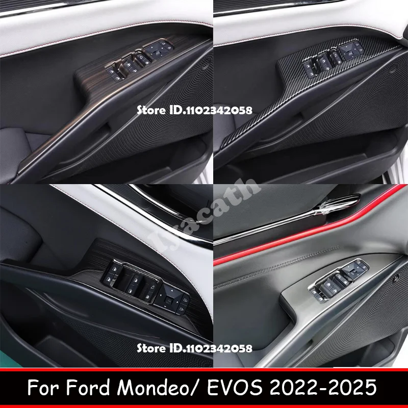 LHD for Ford Mondeo /Evos 2022 2023 2024 2025 Car Interior Window Lift Switch Panel Trim Door Glass Rise Control Button Cover