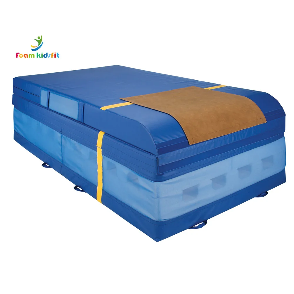 Factory Supply Customized Gymnastics Equipment Level 3 Curved Top 2 Piece System 8in Mat With 24in Pit Base
