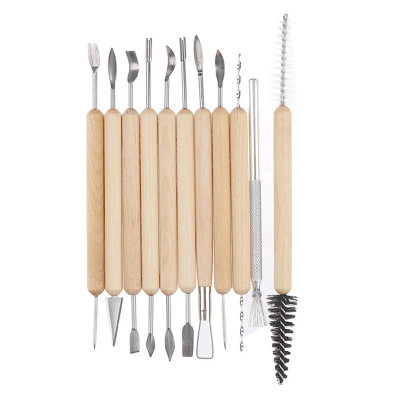 Soft Clay Clay Clay Pottery Tool Set Of 11 Pieces, Carving Tool Knife Set Suitable For Clay DIY Tools Durable