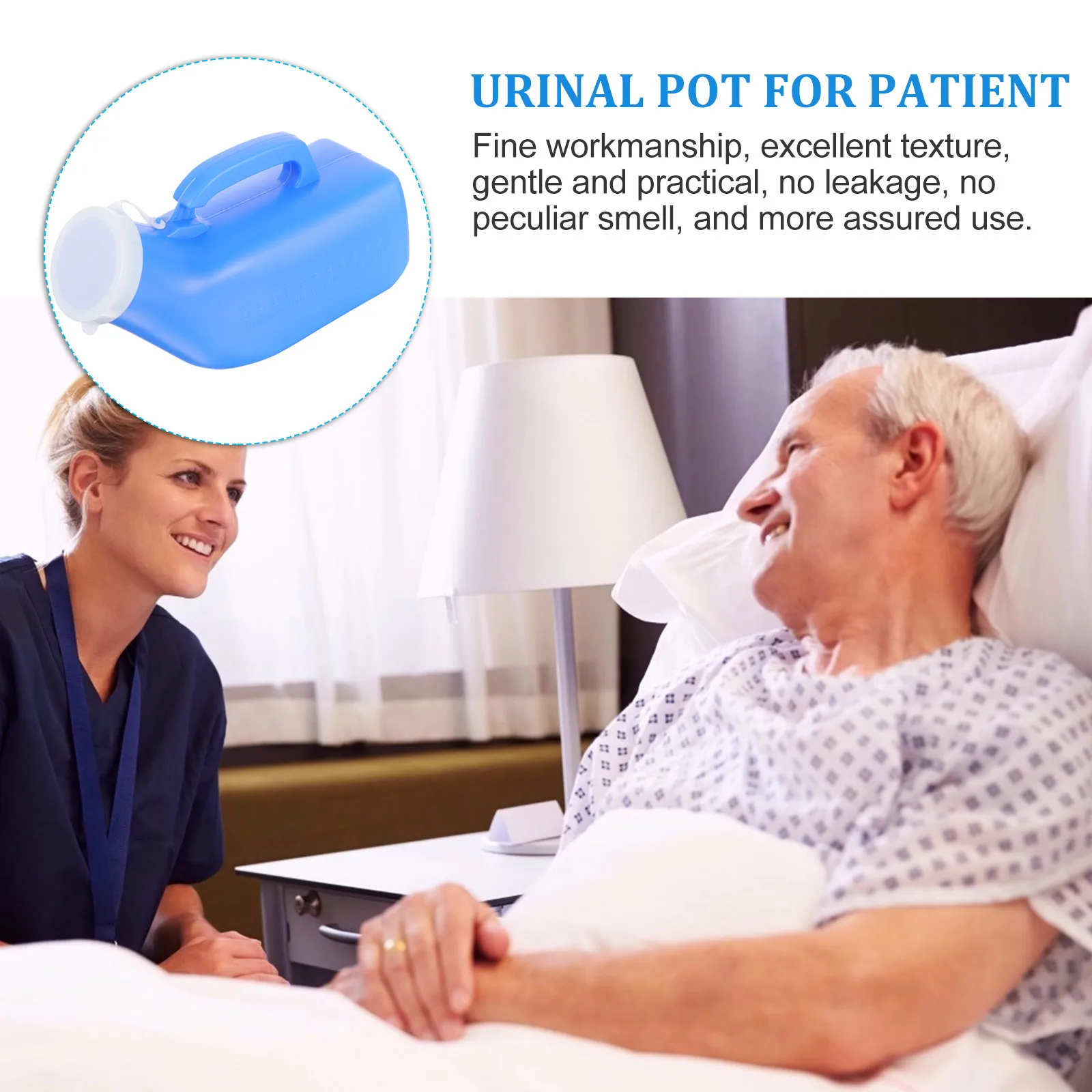 

4Pcs Portable Urinal Sturdy Design Lightweight Elderly Travel Outdoor Reusable Plastic Urine Bottles Household Use