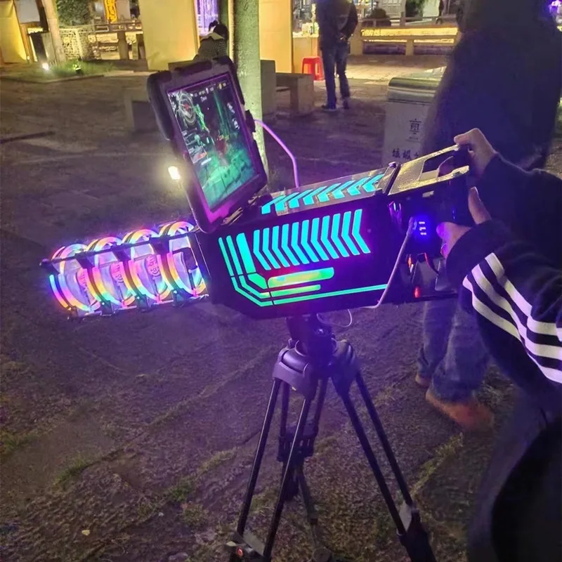 Body feeling fun shooting game Night market square Internet celebrity stall game