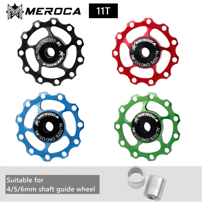 MTB Road Bike 11T 13T Rear Derailleur Pulley Guide Wheel Support 8-11 Speed Bicycle Guide Roller Idler 4/5/6mm For Shimano Sram