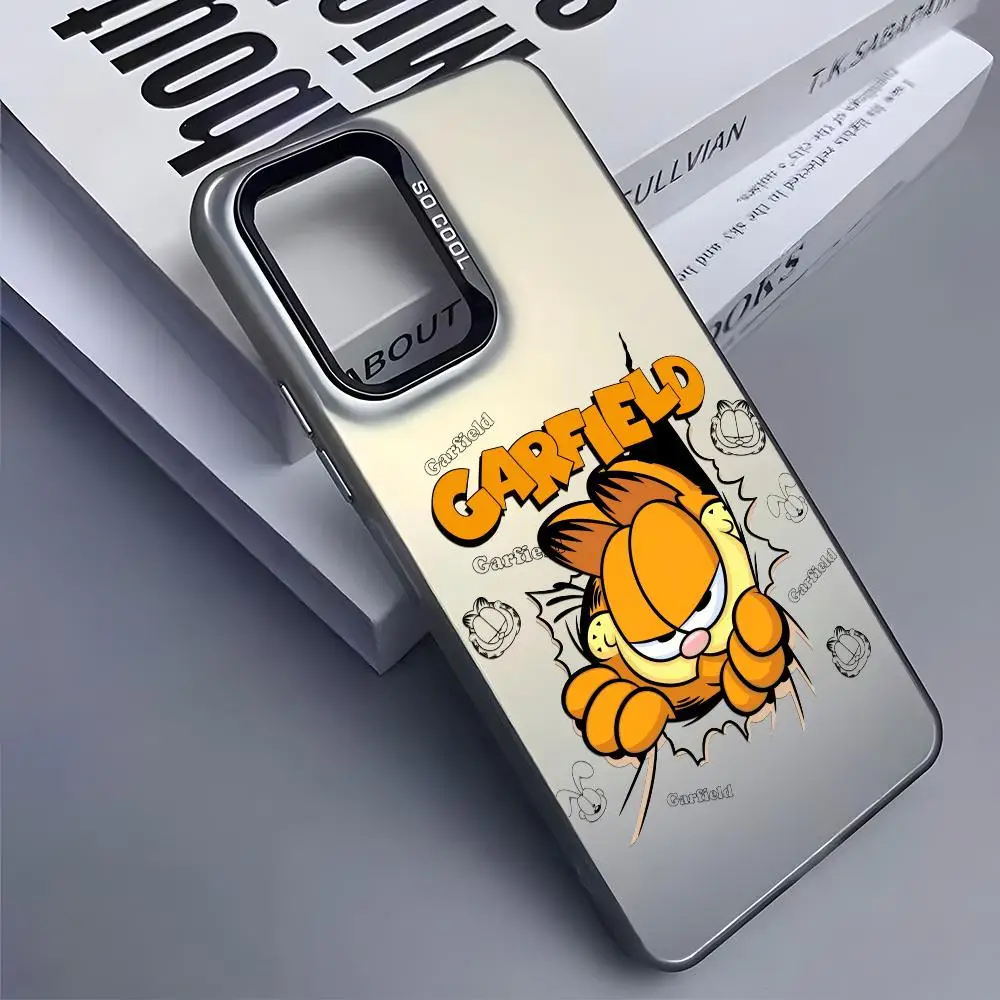 Etui na telefon G-Garfields Anime, urocze, silikonowe, srebrne, do Samsung Galaxy S25 Edge S24 S23 S22 S21 S20 Ultra Funda