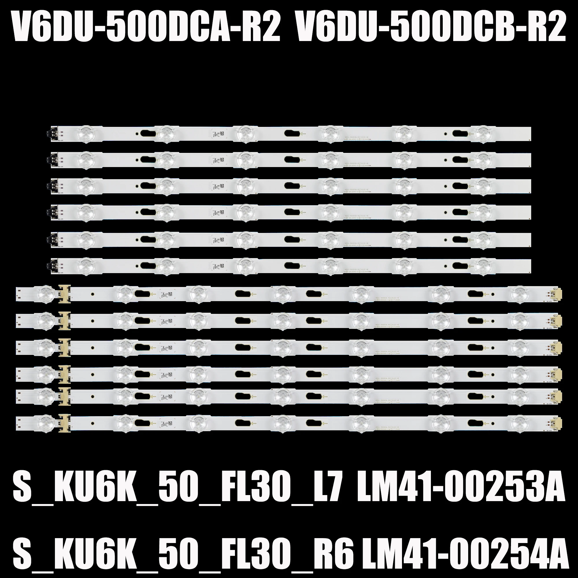 Tira de LED para UE50KU700 UE50HU6000K UN50MU6100 UE50MU6120 UE50KU6072 UE50KU6079 UE50KU6000 UE50KU6300 V6DU-500DCA-R2