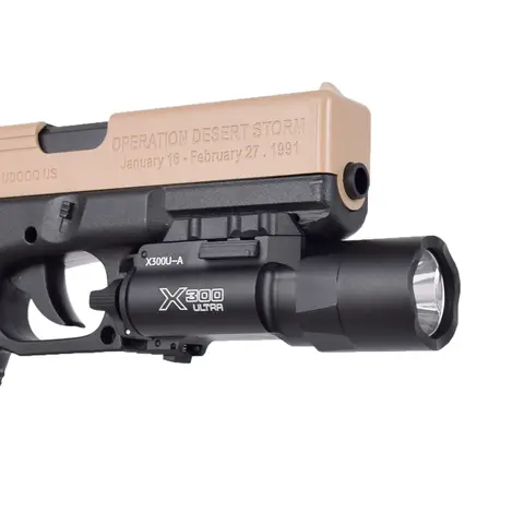 Tactical Surefire X300 Ultra  X400U LED Scout Light For Pistol Glock 17 19 Fit 20mm Rail Airsoft Hanging Hunting Flashlight