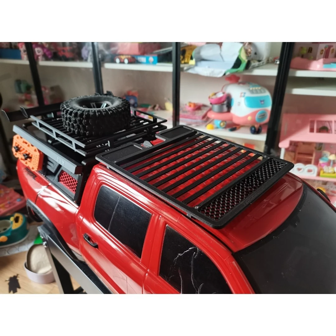 For KM RAM 1500 1/8 RC Offroad Crawler Vehicle Rear Bed Decoration Custom Model Number Decorative Styling Decor Upgrade Parts