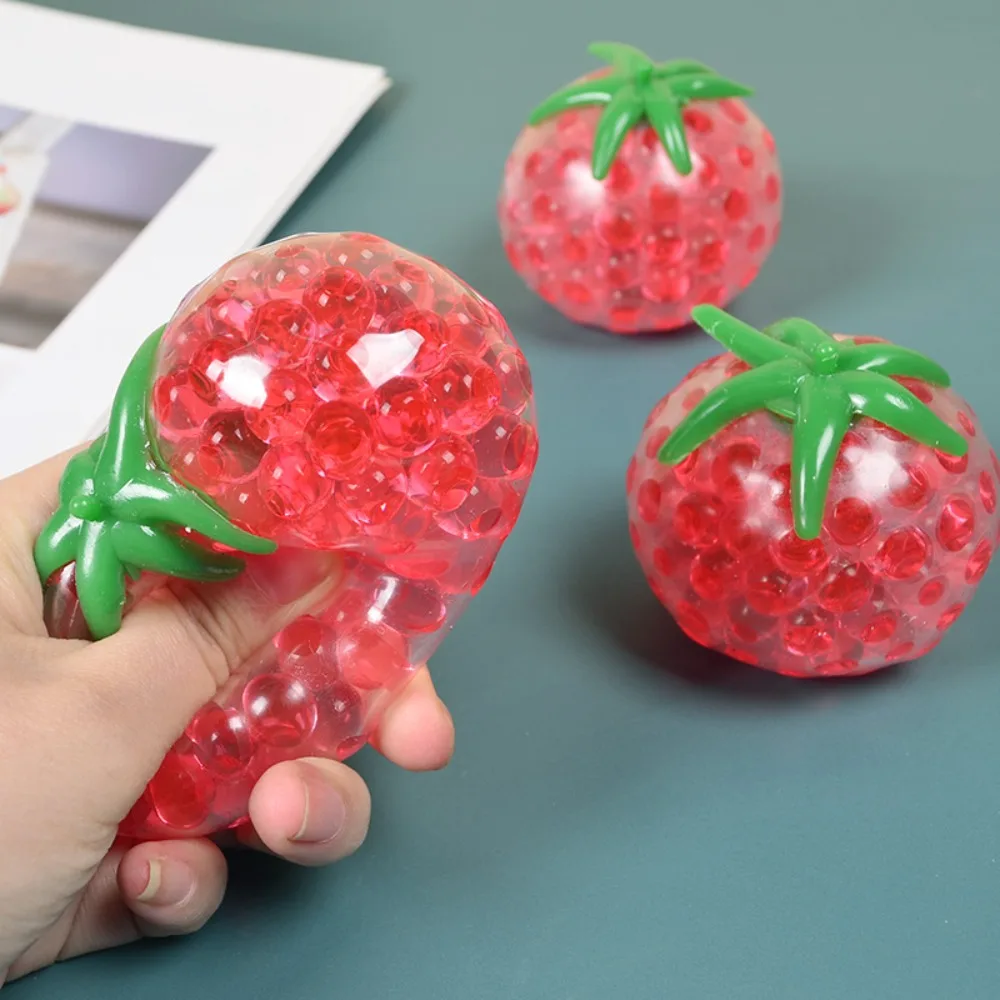 Squishy Tomato Squeeze Toy Stress Relief Fidget Sensory Toys for Adults Kids Slow Rebound Anxiety ADHD Autism Party Favors Gifts