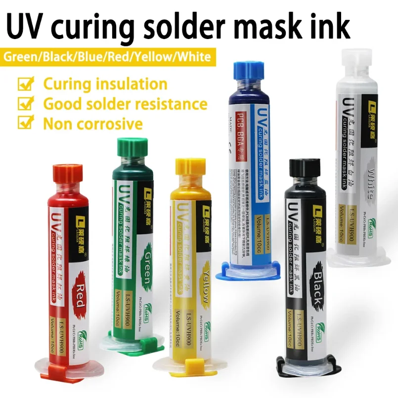 

10CC UV Curing Solder Mask Ink Resistance Green Oil for PCB BGA Circuit Board Protect Paint Electronic Repair Tools