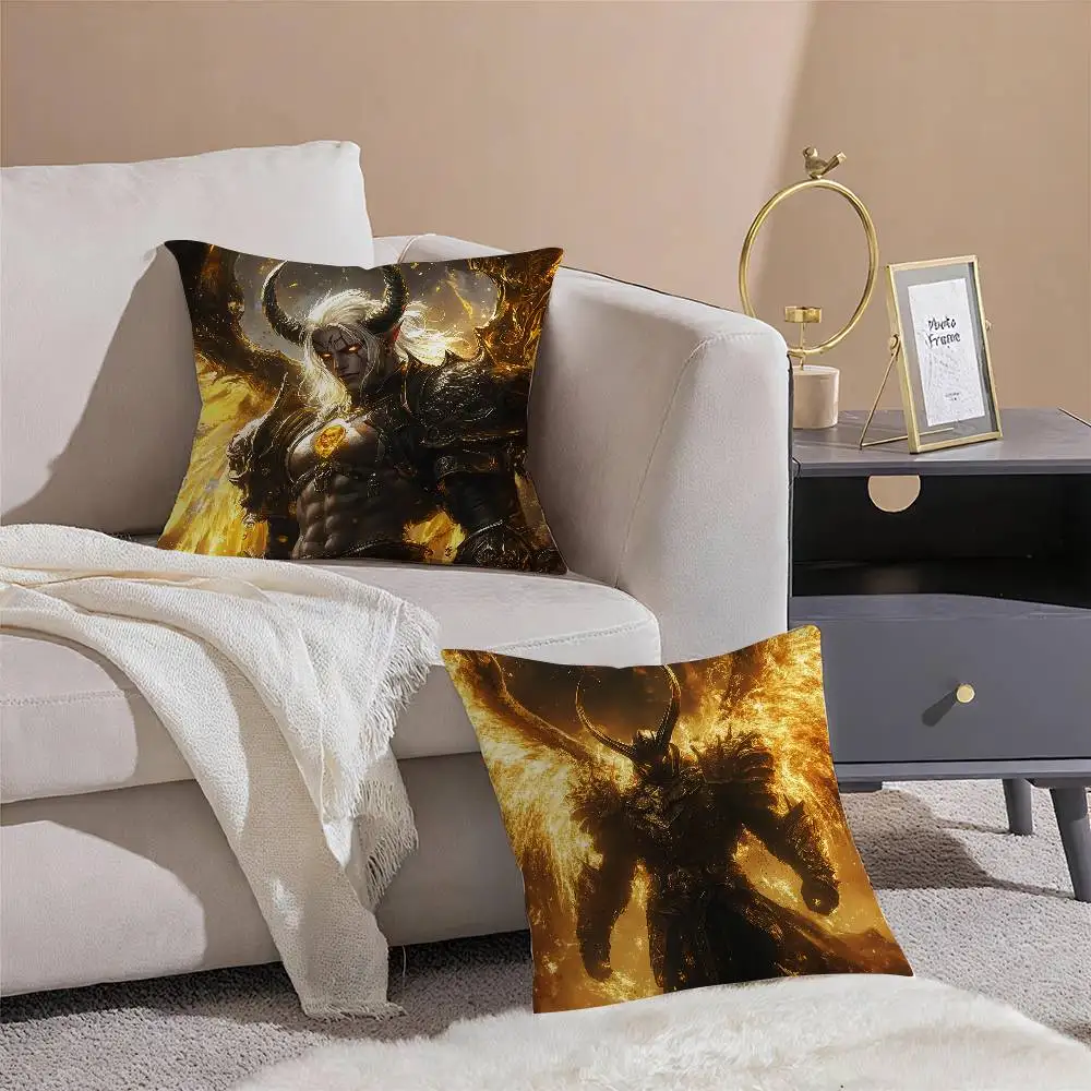 لعبة كلاسيكية WoW World Of Warcraft-W كيس وسادة مريح أريكة سرير حريري أنيق غير مرئي سحاب مخصص ديكور ج #4