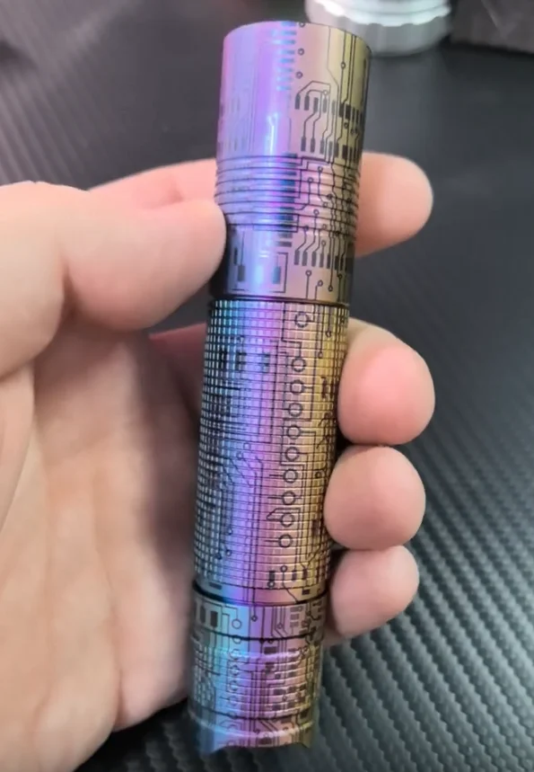 EDC Pants flashlight S2+rainbow titanium alloy shell Outdoor Tools Strong Light Torch Lamp Decompression Toy