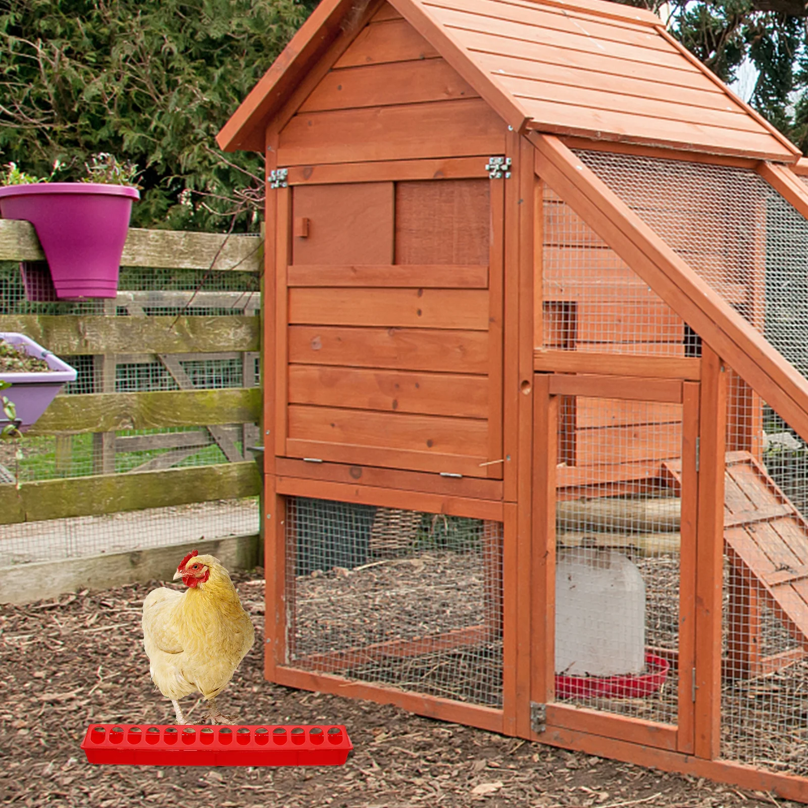 

2pcs Plastic Pigeon Feeding Troughs Anti-Spatter Food Trough For Bird Cage Birds Feeding Dish Small Pet Parrot Budgie Cockatiel