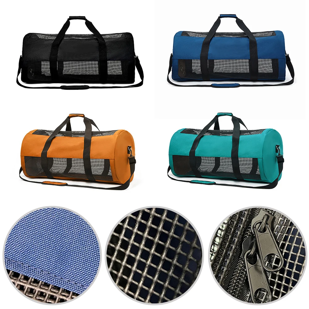 

1 Pc 60L Scuba Dive Mesh Bag Large Capacity Quick-Dry Storage Bag For Gym Swimming Gear Duffle Tote Bag Accessories