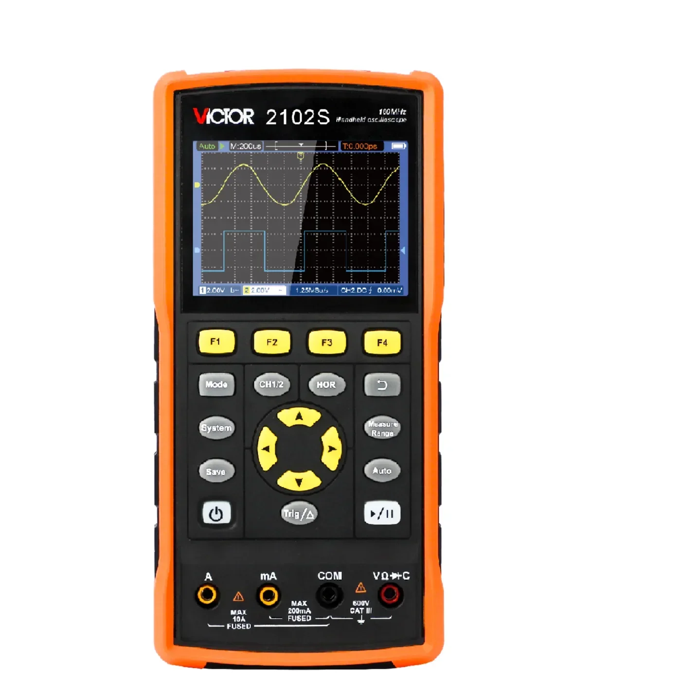 

VICTOR New 2102S handheld two channel Sampling rate 250MSa/s 100mhz bandwidth with USB SCPI