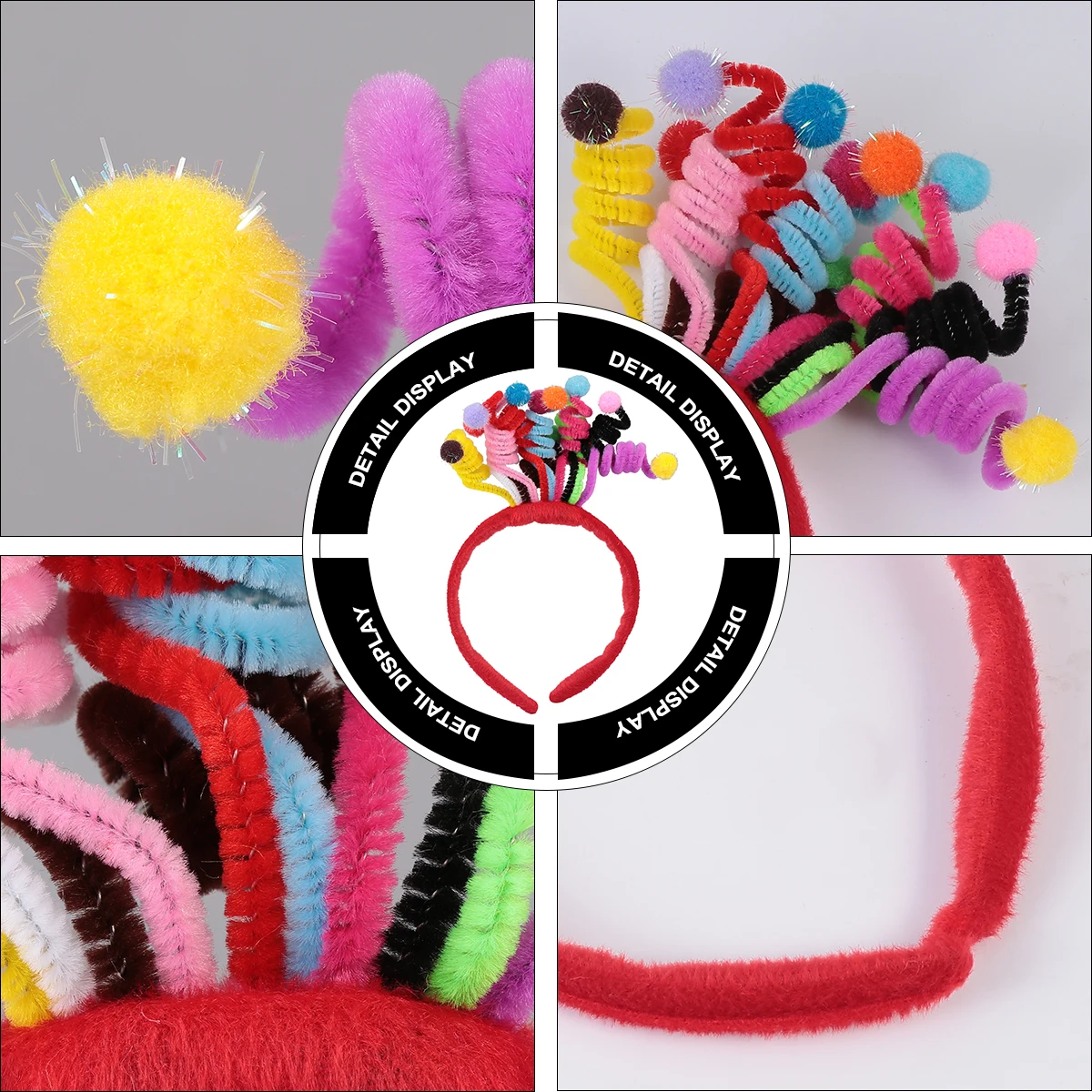 

1 pc Colorful Spring Hair Band Ball Party Prop Carnival Hair Accessories Costume Tool Selfie Headband Christmas