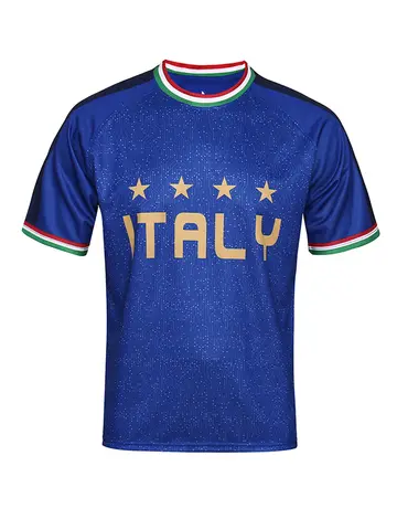New Design Yingruida Italy National Top Jerseys Home Fans Soccer Shirt Adults Outdoor Breathable Football Jersey for Men as Gift