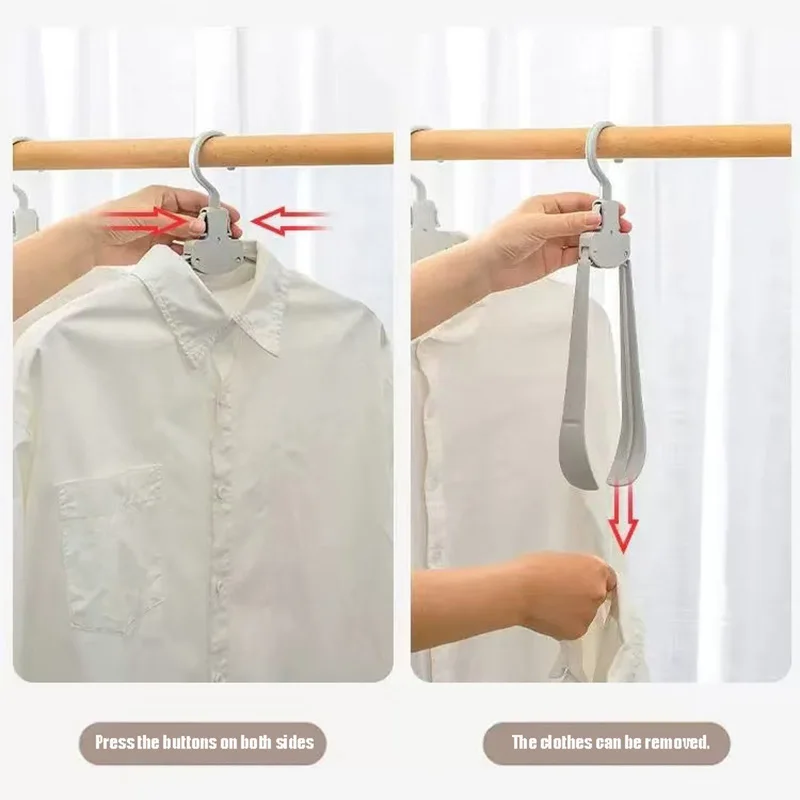 1PC Telescopic Folding Pants Rack Non-marking Anti-slip Clothes Hangers Reject bulges Quickly Store Clothes Wardrobe Storage