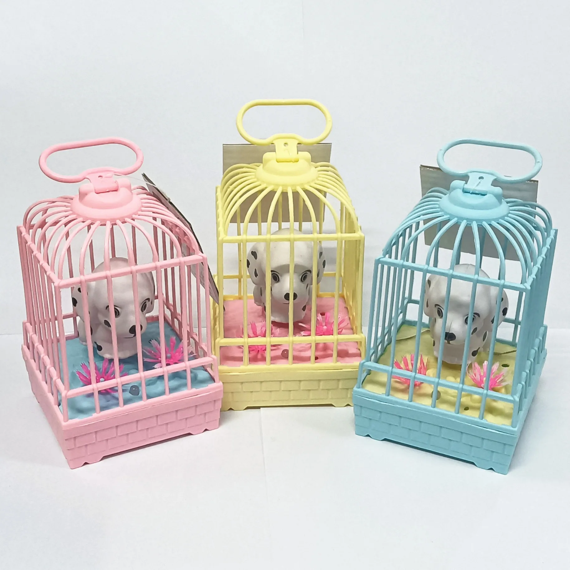 

Funny Sound Voice Control Activated Voice-activated Puppy Children Play House Simulation Puppy Cage Sound Toy Gift