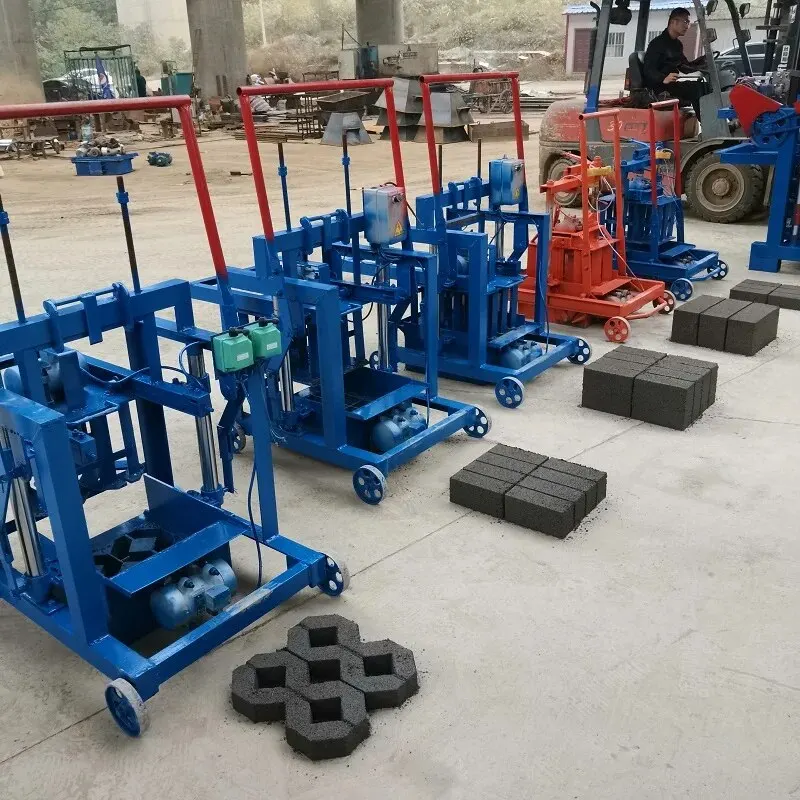 Draw A Small Direct Mobile Brick Machine China YUGONG3-45 Mobile Manual Fly Ash Paver Scale Cement Concrete Brick Block Machine