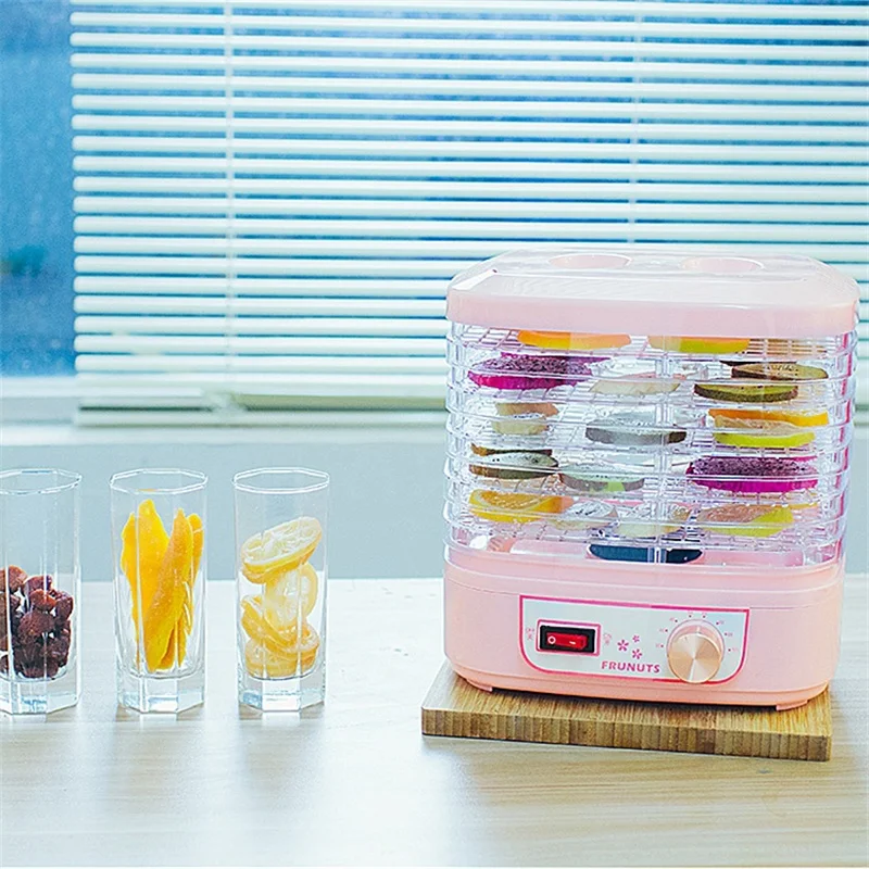 ผลไม้เครื่องในครัวเรือนเครื่องเป่าผมไฟฟ้าผลไม้แห้งเร็วอาหารผัก Dehydrators 250W 220V คุณภาพสูง ZZ09