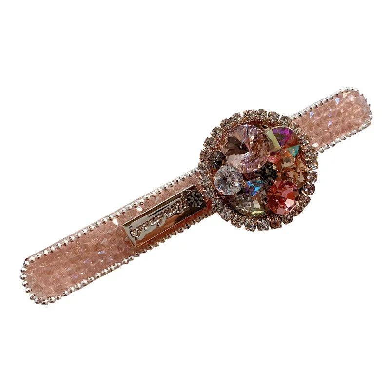 Korean Exquisite Hairpin Fashion Jewelry Bling Crystal Rhinestone Hair Clips for Women Girls Metal Headpiece Hair Accessories