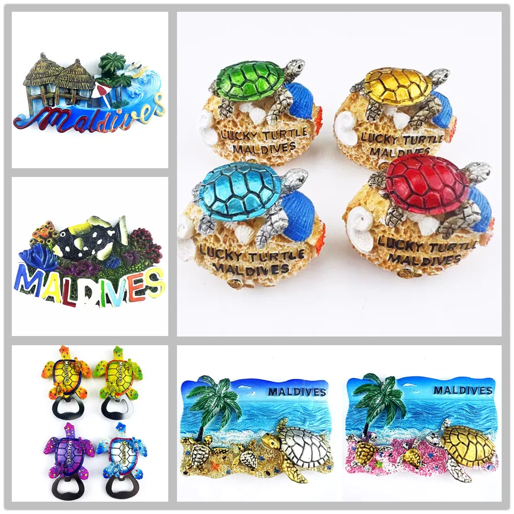 

Asia Maldives Tourist Souvenir Fridge Magnets Decoration Articles Handicraft Magnetic Refrigerator Collection Gifts