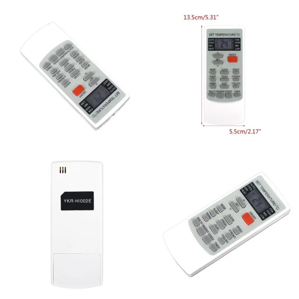 

R53C YKR-H/002E Replaced Remote Control for AUX Air Condition YKR-H/002E YKR-H Durable Remotes Battery Powered(not Included)
