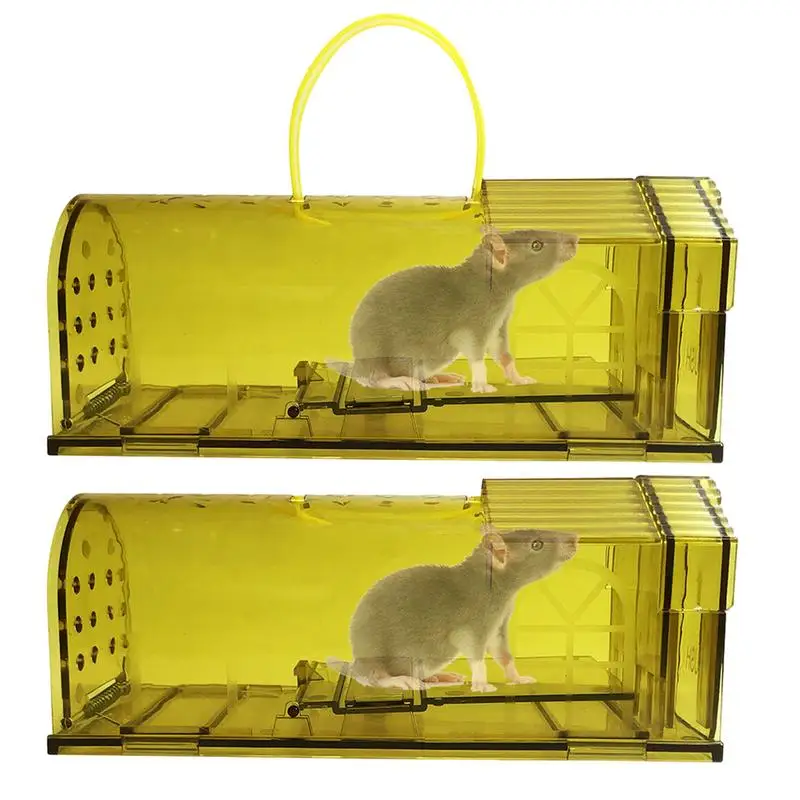 Humane Mouse Trap Household Rat Catching Artifact Safe 2 Piece Transparent Mouse Traps For Indoor High Efficiency Mouse traps