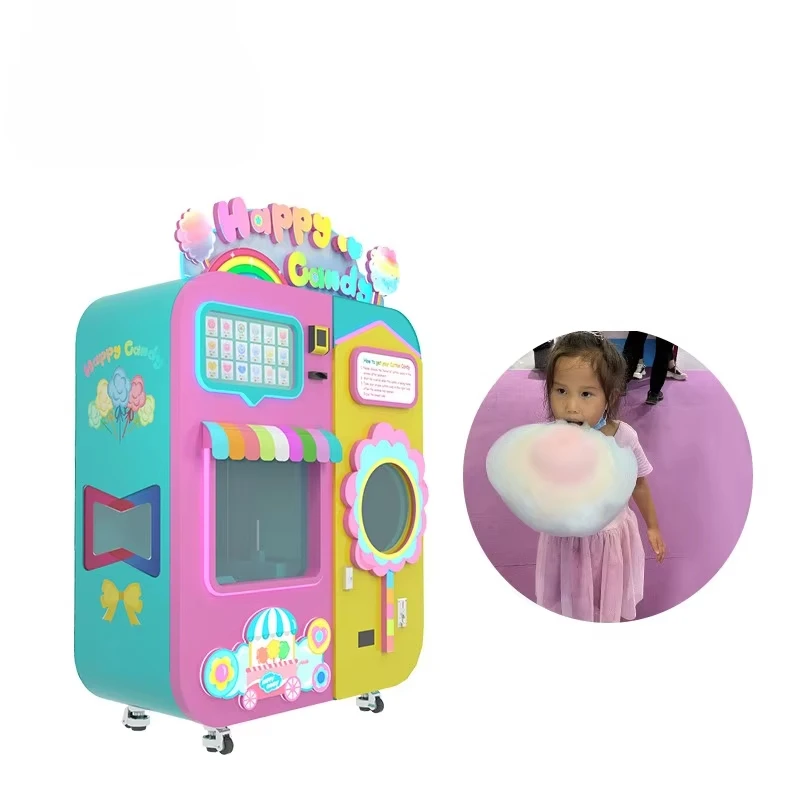 New Commercial Custom Cotton Candy Machine With Sugar Coin Operated Vending Cotton Candy Machine