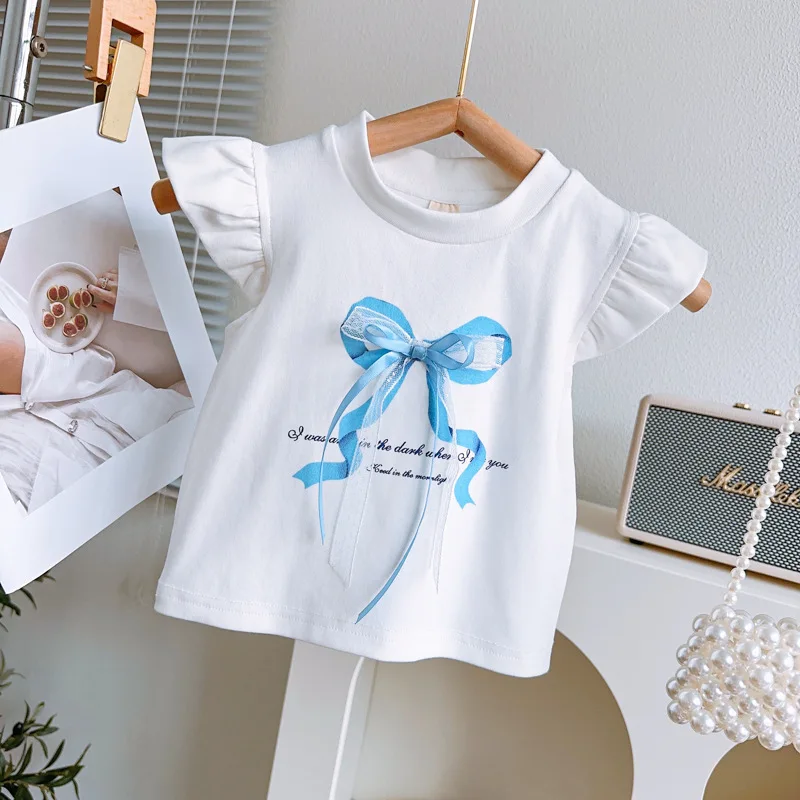 

Cute 2PCS SETS Summer Style kids' sets and outfits for Toddler Girls Roupas Infantil Menina Short Sleeve Top + Bottom