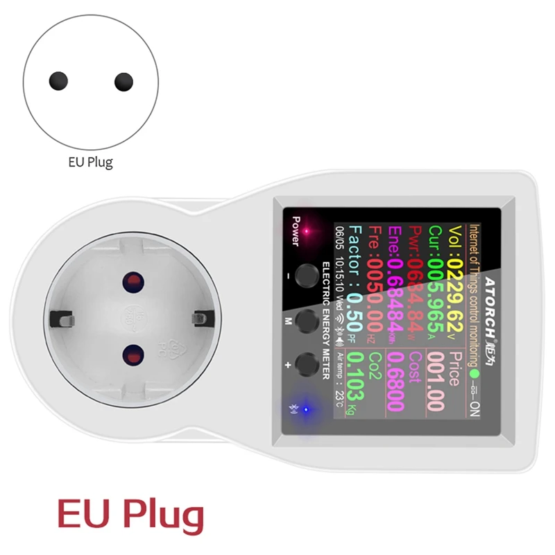 Imagem -06 - Atorch Wifi Digital Wattmeter Potência Consumo de Eletricidade Medidor de Energia ac 220v