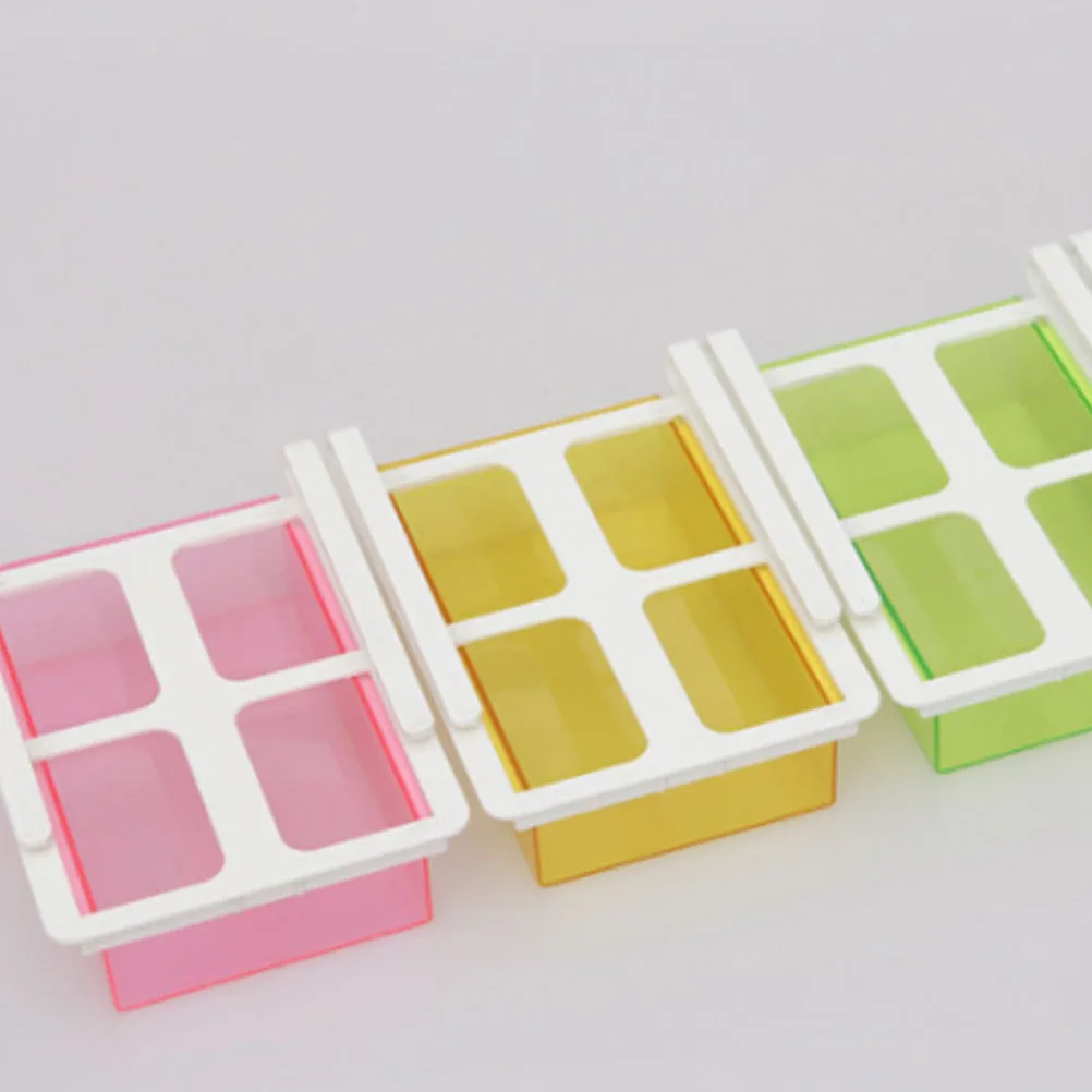 

1pc Refrigerator Storage Rack Sliding Drawer Bins Fridge Space Saver Shelf Organizer ABS Ideal Size Fruits Vegetables