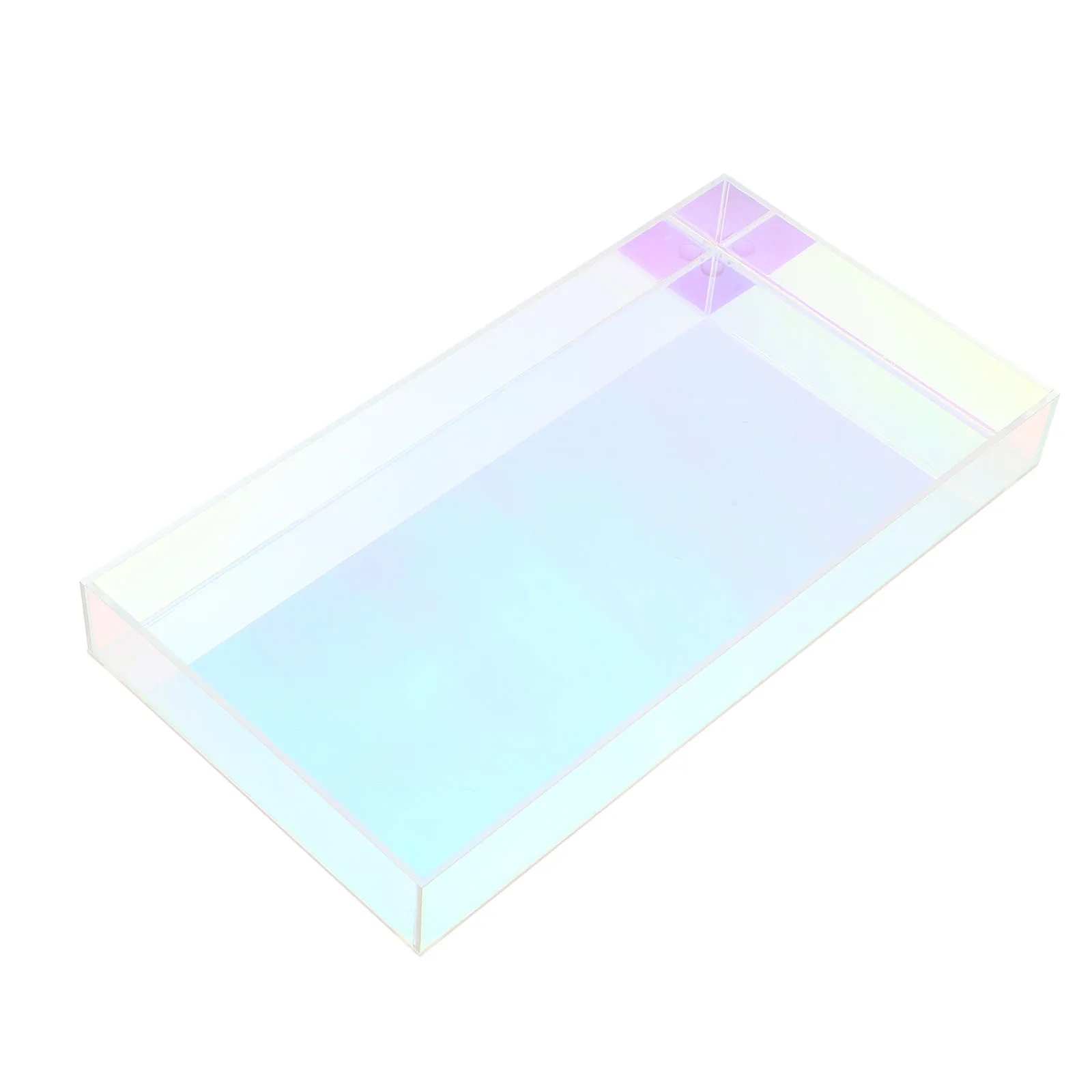 

Acrylic Tray Clear Decorative Storage Organizer Tray for Home Desktop Makeup Jewelry Cosmetics Bathroom Storage Holder Display