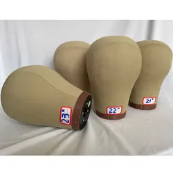 21-23 Inch Pruik Hoofd Kurk Canvas Blok Hoofd voor het Maken van Pruiken Mannequin Hoofd Met Standaard Hoofdspelden