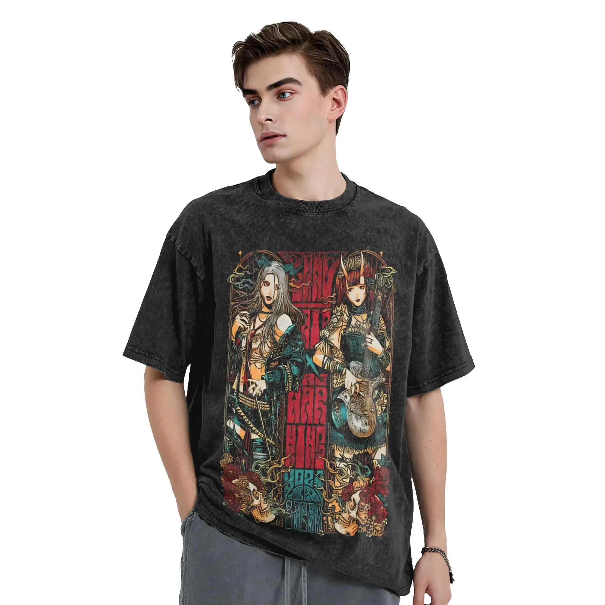 Band Maid Hall Tour Washed T Shirts Streetwear Hip Hop Casual T-Shirts  Tee Shirt Men Women Cotton Oversize Summer