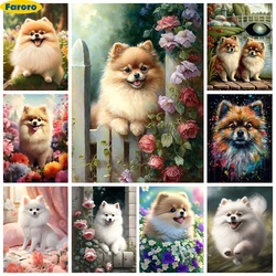 Pomeranian 5D Diamond Painting Comics Pet Dog DIY Diamond Embroidery Cross Stitch Creativity Hand Child Gift Home Wall Decor