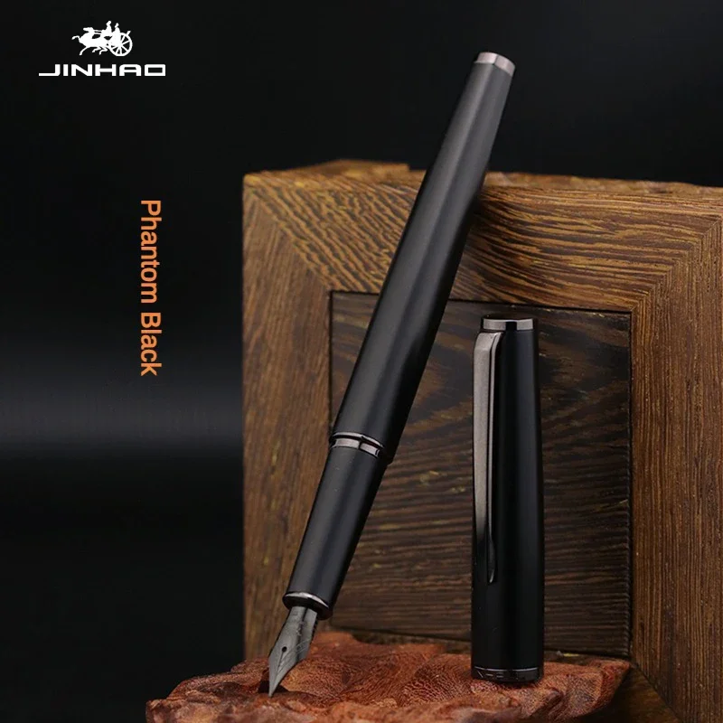 JINHAO 95 Series Fountain Pen Retro Design Metal Material Clip Fine Nib Writing Office School Supplies Stationery Pk 9019