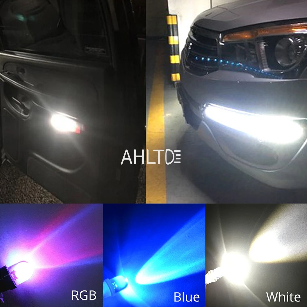 1/2/4/10/20Pcs T10 W5W 194 LED Bulb 12V 1SMD 5050 Car Wedge Dashboard Dome Reading Lights Auto Trunk License Plate Parking Lamp