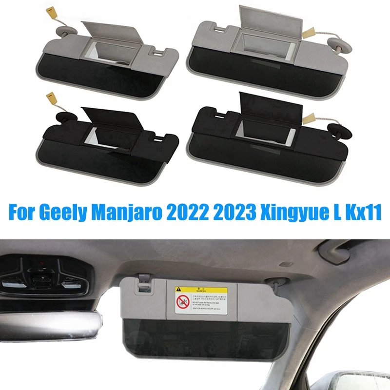 

For Geely Manjaro 2022 2023 Xingyue L Kx11 Car Sunshade Sun Visor With Light Mirror Left Right Side Shadow Sunglasses Black Gray