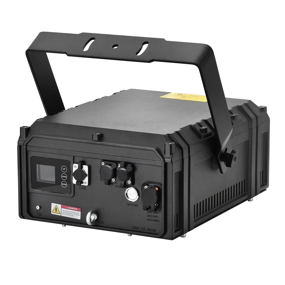 YUER NIEUWE Waterdichte 20W RGB Laserlichtprojector 30K Scannen Animatie DMX512 ILDA voor Outdoor en DJ Club Evenementen Bars