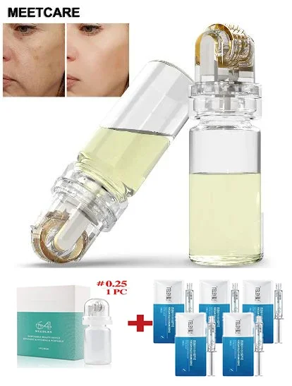Rodillo de 64 microagujas, microaguja de luz de agua desmontable, adecuada para solución de stock de ácido hialurónico, esencia de luz de agua