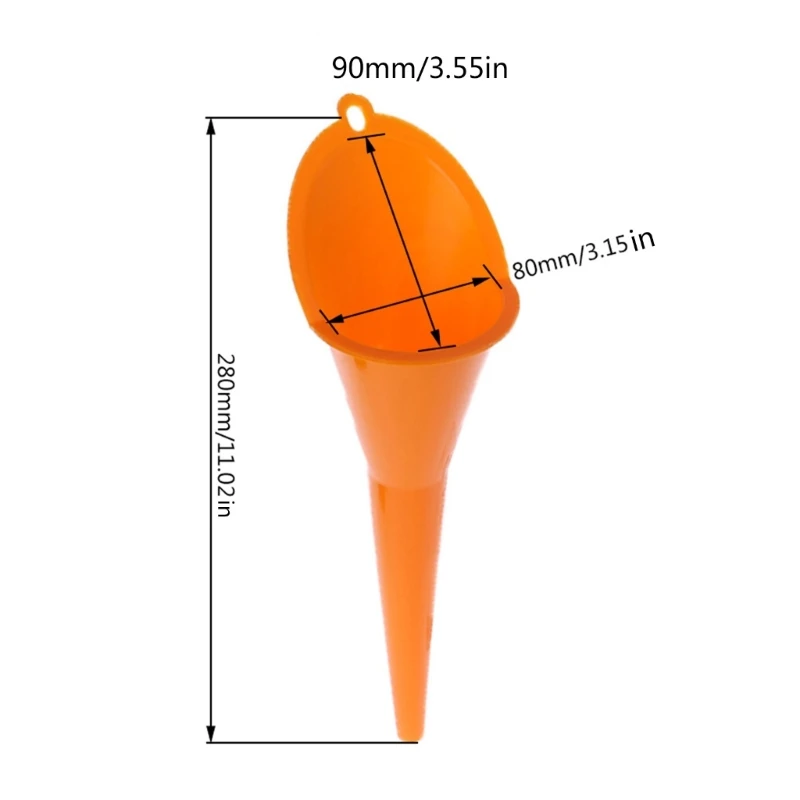 Multifunctionele plastic trechter met steel voor auto's, benzinetanks, motorolie, watervloeistof
