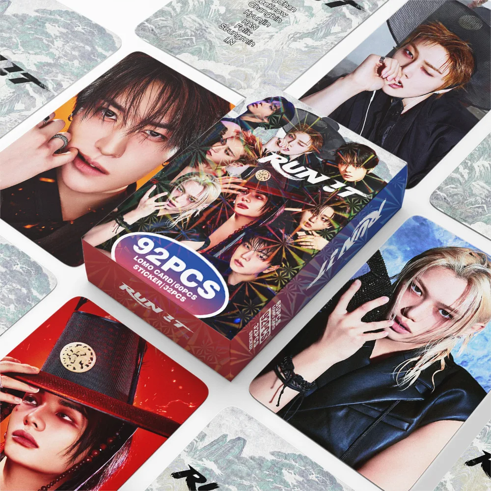 92PCS127PCS small card album KARMA DU IT songs RUN IT peripheral three inch photo card star sticker LOMO card fans gift