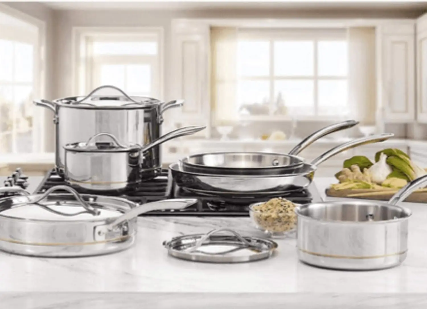 Kirkland Signature COS1119338 Cooking & Dining›Cookware Pot & Pan Sets, Stainless Steel pots and pans